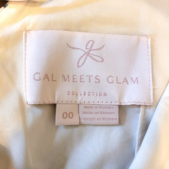 Gal Meets Glam Kiki Palm Leaf Flutter Sleeve Chiffon Dress - Picture 5 of 6